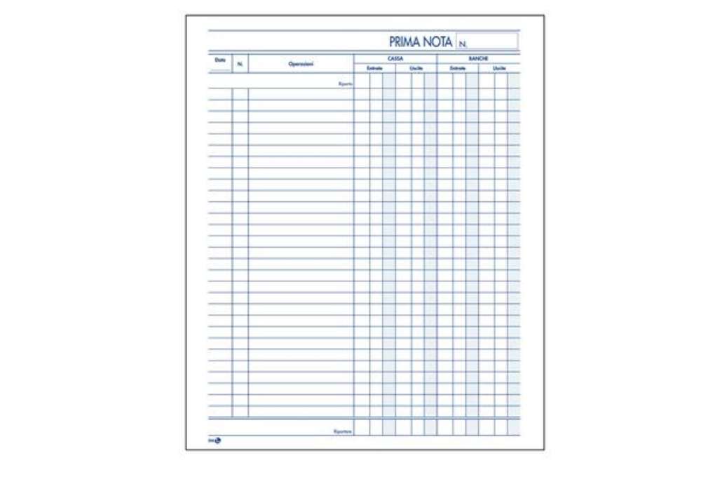 Immagine di Blocco prima nota cassa - 50 fogli x 2 copie ricalcanti - 22 x 28cm - BM