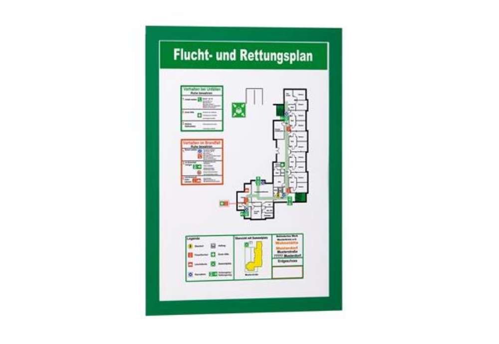 Immagine di Cornice magnetica Duraframe - A4 - 21 x 29,7 cm - verde - Durable