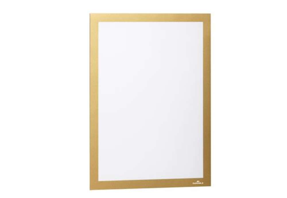Immagine di Cornice adesiva Duraframe - A4 - 21 x 29,7 cm - oro - Durable