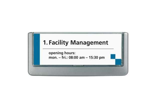 Immagine di Targa per porte/pareti Click Sign - 14,9 x 5,3 cm - Durable