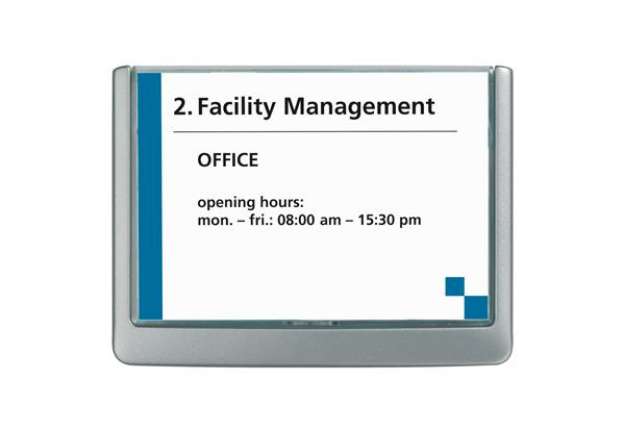 Immagine di Targa per porte/pareti Click Sign - 14,9 x 10,6 cm - Durable