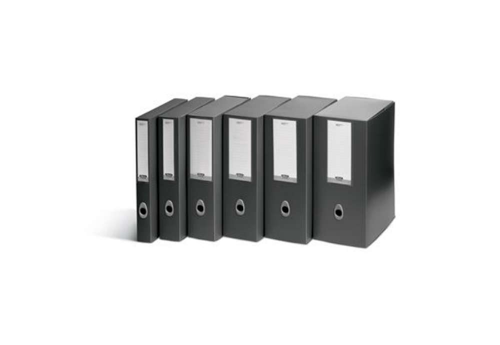 Immagine di Scatola progetto Plus Vip - 34,5 x 24,5 cm -  dorso 12 cm - grigio antracite - Fellowes