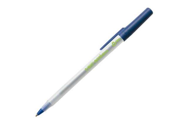 Immagine di Penna a sfera a scatto con cappuccio ECOlutions - punta 1,0mm - blu  - Bic - conf. 60 pezzi