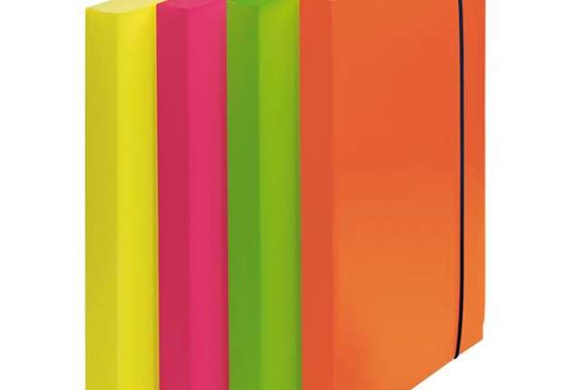 Immagine di Cartella progetto Shocking File - con elastico - 24x35 cm - colori fluo assortiti - Fellowes
