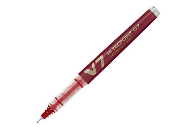 Immagine di Roller Hi Tecpoint V7 ricaricabile Begreen con cappuccio  - punta 0,70mm - rosso - Pilot