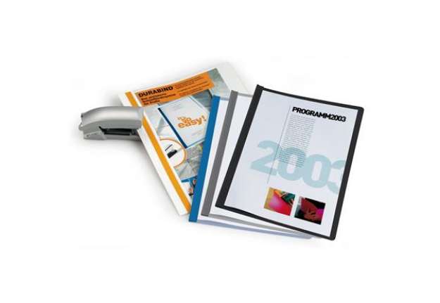 Immagine di Cartellina per rilegatura Durabind - PVC - 21x29,7 cm - azzurro - Durable