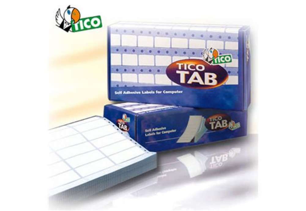 Immagine di Etichette adesive a modulo continuo TAB 3 - in carta - corsia tripla - permanenti - 102 x 36,2 mm -