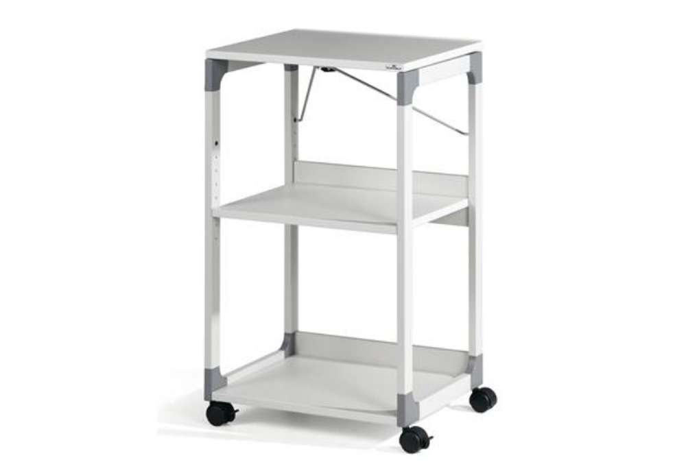 Immagine di Carrello System - per videoproiettore - con ruote - 3 ripiani - 50,8 x 43,2 x 88,2 cm - grigio - Dur