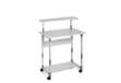 Immagine di Pc Workstation System 80 VH - con ruote - 3 ripiani - 80 x 56,4 x 92/122 cm - grigio - Durable