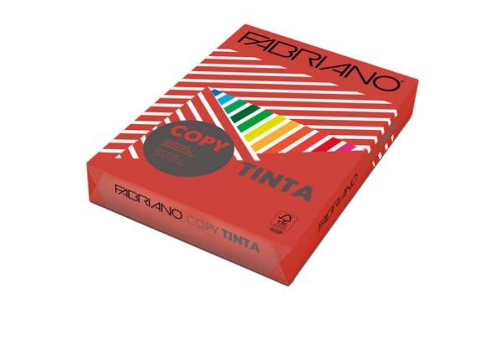 Immagine di Carta Fabriano Colore - A3 - 160 gr - colori forti rosso - Fabriano - conf. 125 fogli