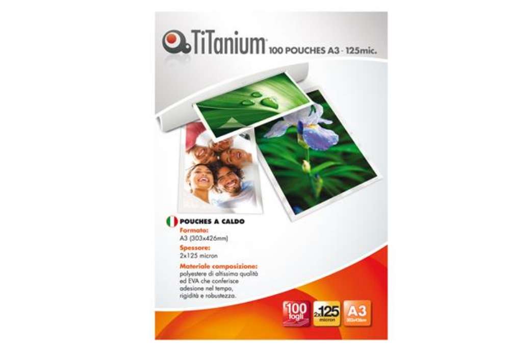 Immagine di Pouches - A3 - 303x426 mm - 2x125 micron - Titanium - conf. 100 pezzi
