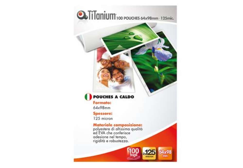 Immagine di Pouches - key card - 64x98 mm - 2x125 micron - Titanium - conf. 100 pezzi