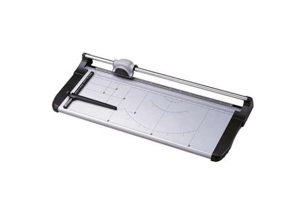 Immagine di Taglierina a lama rotante 3020 - 37 x 85,6 x 10 cm - 670 mm (A2) - 12 fogli - grigio/nero - Titanium