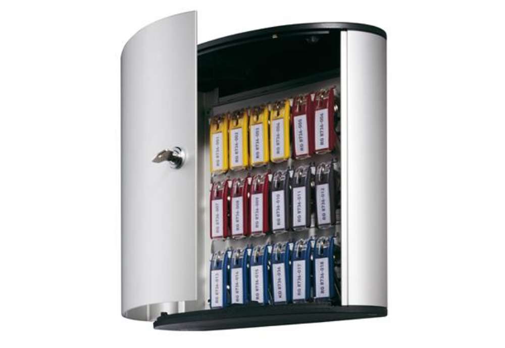 Immagine di Cassetta portachiavi da parete Key Box - 30,2 x 11,8 x 28 cm - 18 posti - grigio - Durable