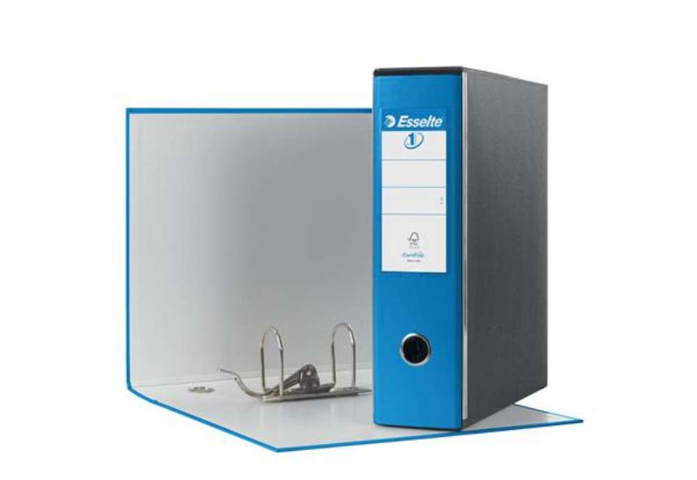 Immagine di Registratore Eurofile G53 - dorso 8 cm - commerciale 23 x 30 cm - blu vivida - Esselte