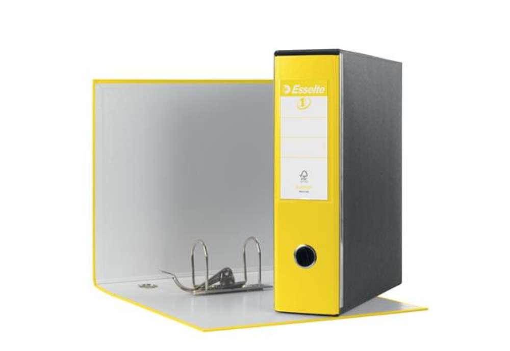 Immagine di Registratore Eurofile G53 - dorso 8 cm - commerciale 23 x 30 cm - giallo vivida - Esselte