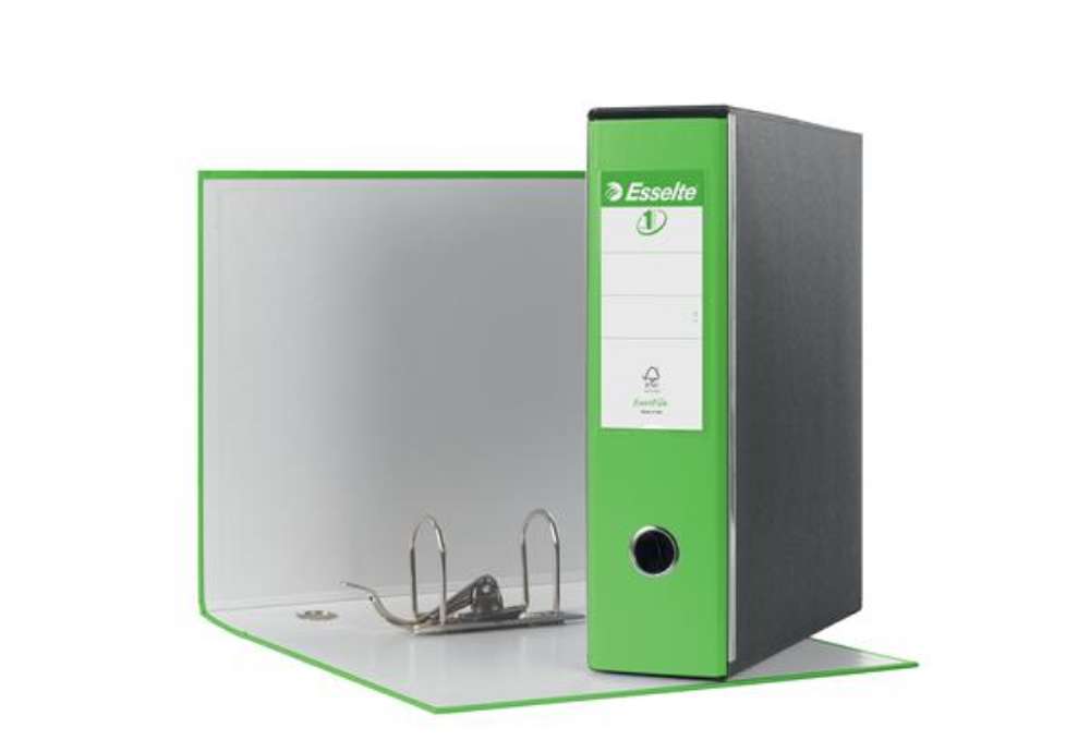 Immagine di Registratore Eurofile G53 - dorso 8 cm - commerciale 23 x 30 cm - verde vivida - Esselte