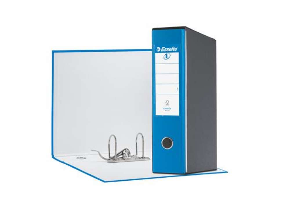 Immagine di Registratore Eurofile G55 - dorso 8 cm - protocollo 23 x 33 cm - blu vivida - Esselte