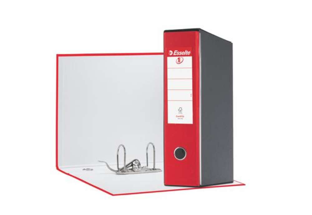 Immagine di Registratore Eurofile G55 - dorso 8 cm - protocollo 23 x 33 cm - rosso vivida - Esselte