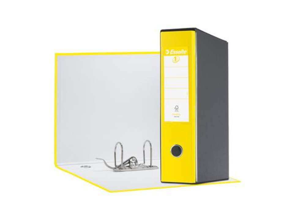 Immagine di Registratore Eurofile G55 - dorso 8 cm - protocollo 23 x 33 cm - giallo vivida - Esselte