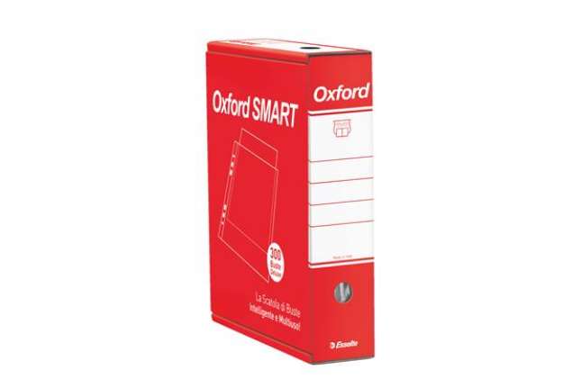 Immagine di Buste forate Oxford Smart - De Luxe - liscio - 22x30 cm - trasparente - Esselte - conf. 300 pezzi