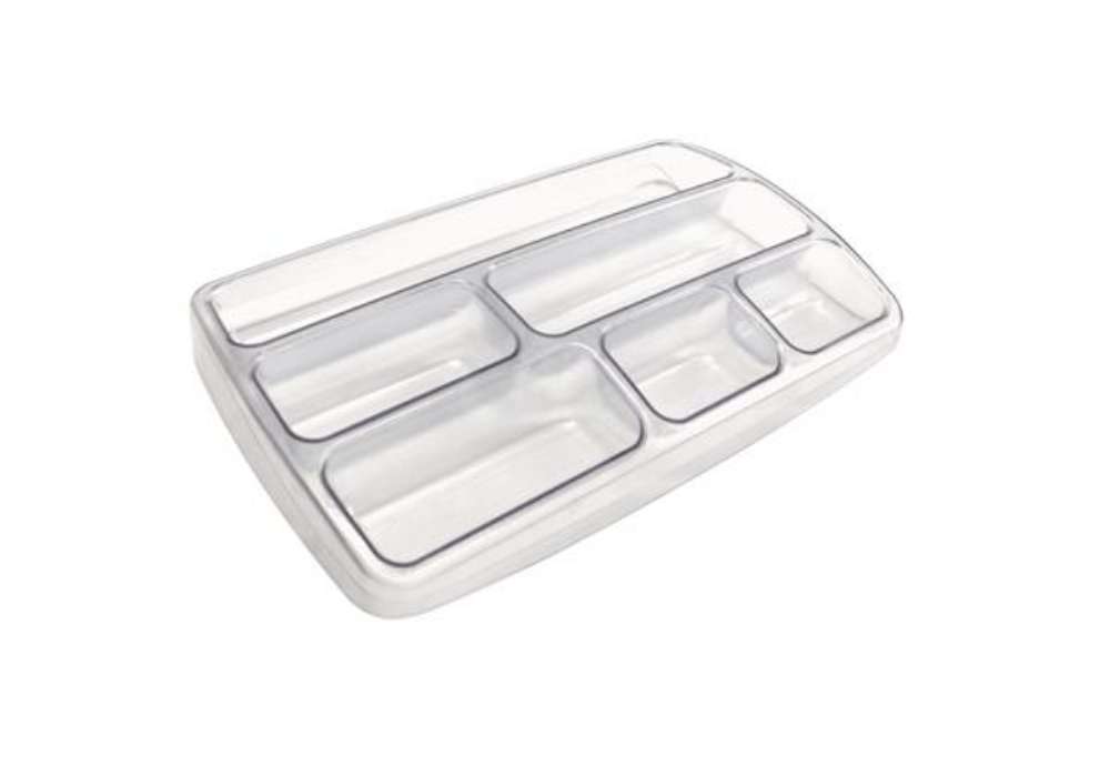 Immagine di Vaschetta portacancelleria - 25,3 x 3,4 x 15,7 cm - trasparente neutro - Arda