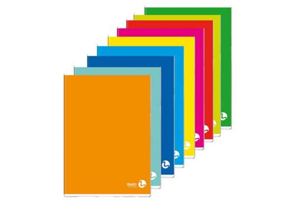 Immagine di Maxiquaderno Color 80 Basic - A4 - 1 rigo c/margine - 80 fogli - 80gr - BM