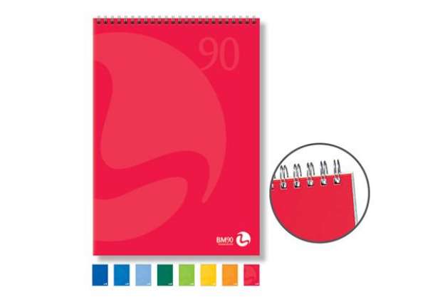Immagine di Blocco notes Color - spiralato lato corto - 5mm - 90gr - 50 fogli - BM