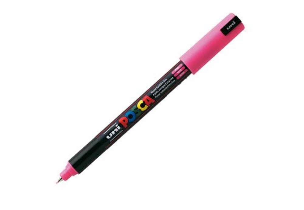 Immagine di Marcatore a base d'acqua Uni Posca Pen PC1M - punta extra fine 0,7mm - rosa - Uni Mitsubishi