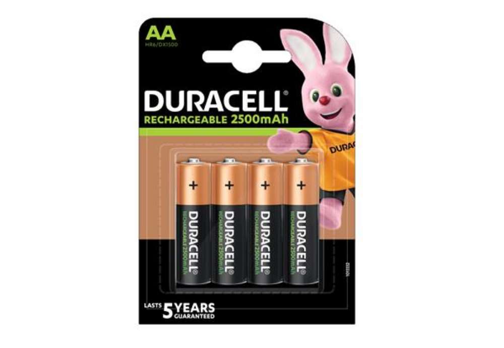 Immagine di Pila stilo AA - 1,2V - Precharged  - ricaricabili - Duracell - blister 4 pezzi