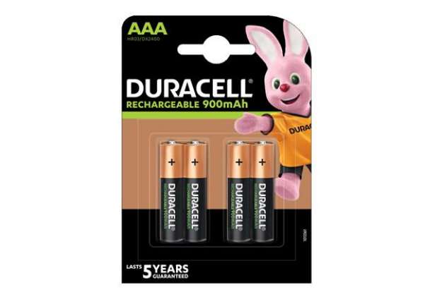 Immagine di Pila ricaricabili Mini Stilo AAA - Precharged - 900mah - Duracell - blister 4 pezzi