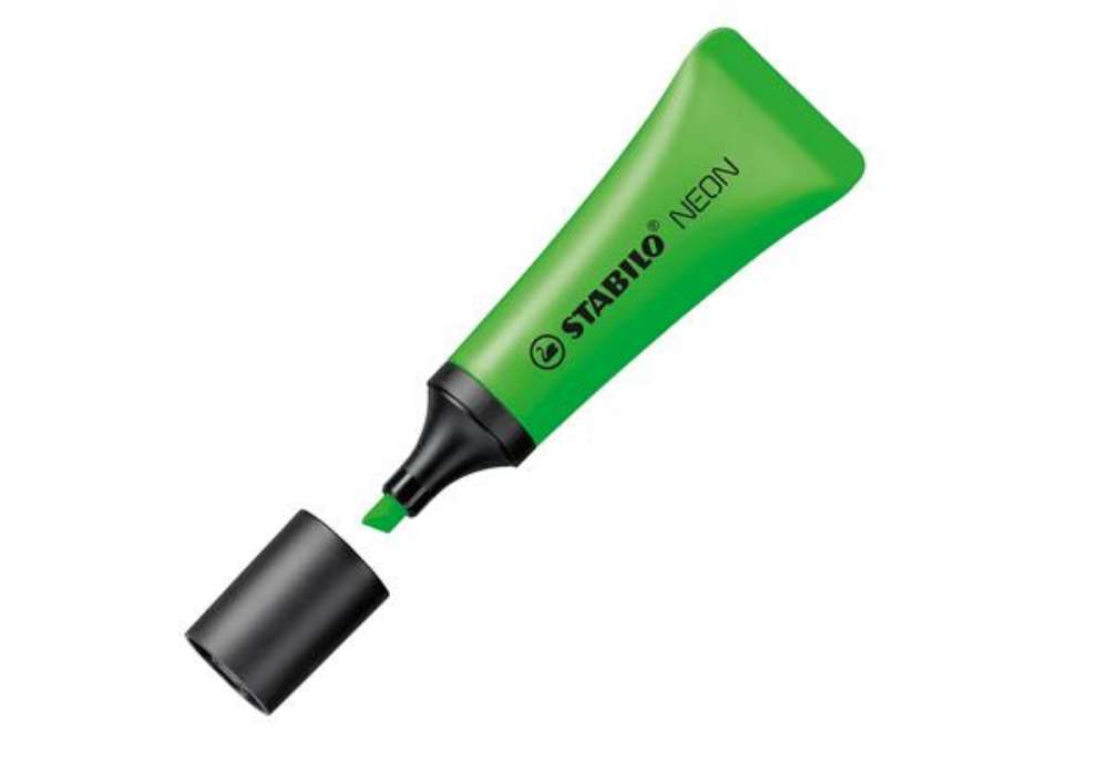 Immagine di Evidenziatore stabilo Neon - punta a scalpello - tratto da 2,0-5,0mm - colore verde - Stabilo