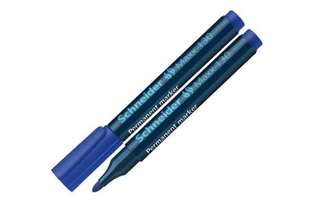 Immagine di Marcatore permanente Maxx 130 - punta conica - Tratto 1,00-3,00mm - blu  - Schneider