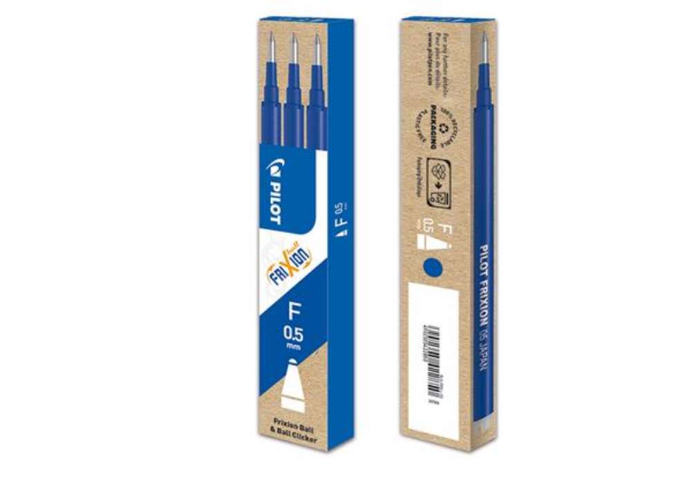 Immagine di Refill sfera a scatto Frixionball Clicker - punta 0,5mm - blu - Pilot - conf. 3 pezzi