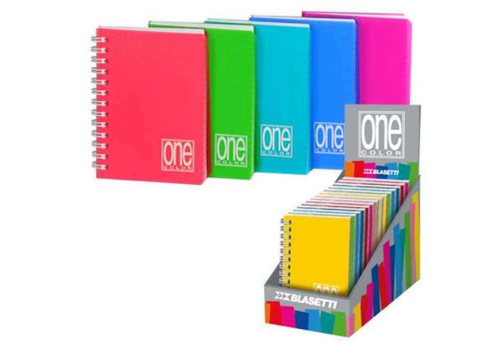 Immagine di Miniquaderno One Color PP - A6 - 1 rigo - 80 fogli - 80 gr -  c/fori - spiralato - Blasetti - expo 1