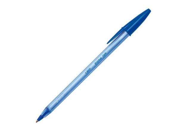 Immagine di Penna a sfera con cappuccio Cristal Soft  - punta 1,2mm - blu - Bic - conf. 50 pezzi