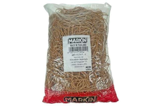 Immagine di Elastici - diametro 8 cm - 1 kg - caucciù - avana - Markin