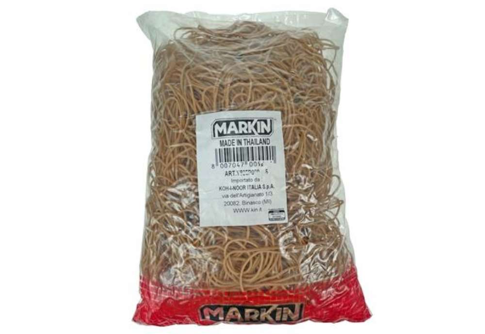 Immagine di Elastici - diametro 2 cm - 1 kg - caucciù - avana - Markin