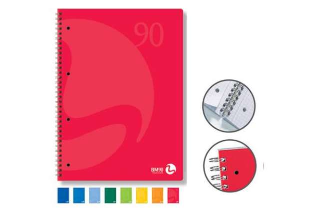 Immagine di Quaderno Colors - A5 - quadretto 5mm - 60 fogli - 90gr - 4 fori microperforato - spiralato - BM
