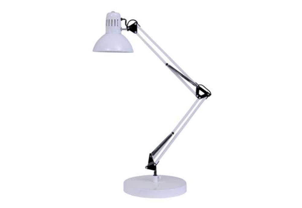 Immagine di Lampada da tavolo Architect - a fluorescenza - 42 x 39 cm - base diametro 20 cm - 11 W - bianco - Al