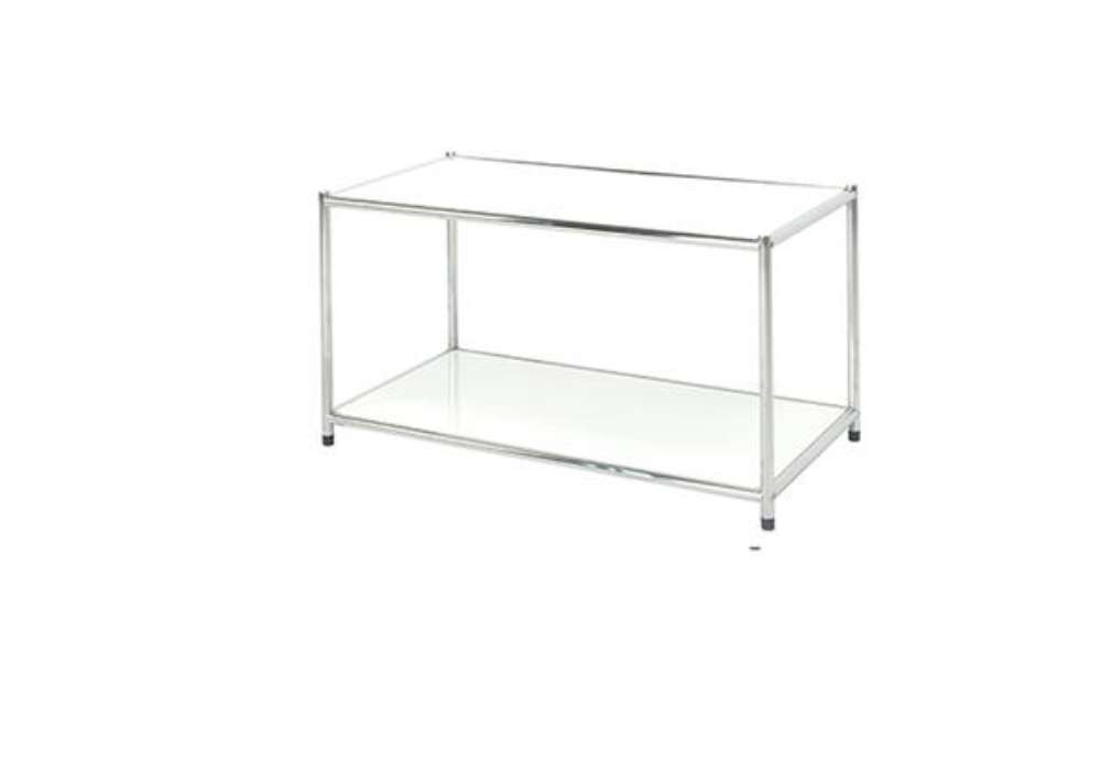 Immagine di Libreria Easy System - 2 ripiani - acciaio cromato - 80x40x40,5 cm - bianco - Serena Group