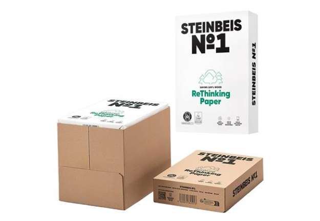 Immagine di Carta riciclata al 100% senza legno - A3 - 80 gr - bianco - Steinbeis - conf. 500 fogli