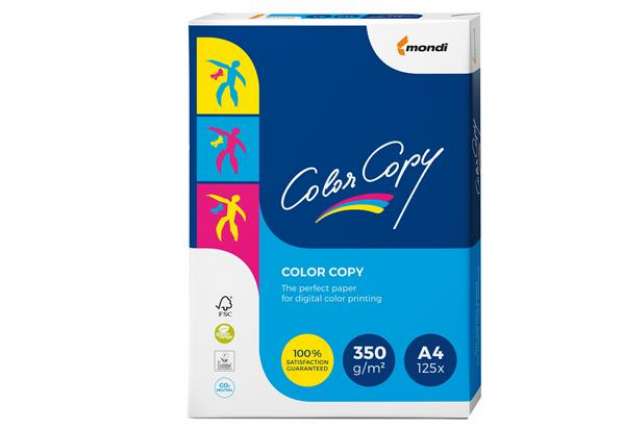 Immagine di Carta Color Copy - A4 - 350 gr - bianco - Mondi - conf. 125 fogli