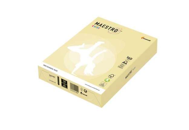 Immagine di Carta Maestro Color - A4 - 160 gr - giallo tenue YE23 - Mondi - conf. 250 fogli