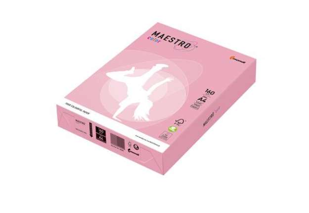 Immagine di Carta Maestro Color - A4 - 160 gr - rosa tenue PI25 - Mondi - conf. 250 fogli
