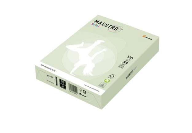 Immagine di Carta Maestro Color - A4 - 160 gr - verde tenue GN27 - Mondi - conf. 250 fogli