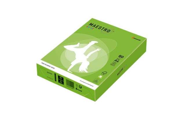 Immagine di Carta Maestro Color - A4 - 80 gr - verde forte MA42 - Mondi - conf. 500 fogli