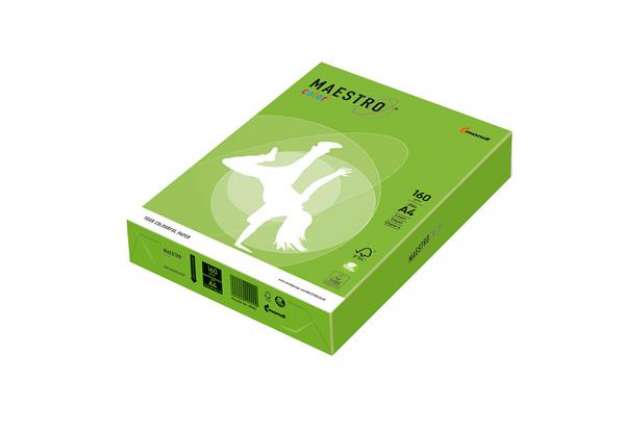 Immagine di Carta Maestro Color - A4 - 160 gr - verde forte MA42 - Mondi - conf. 250 fogli