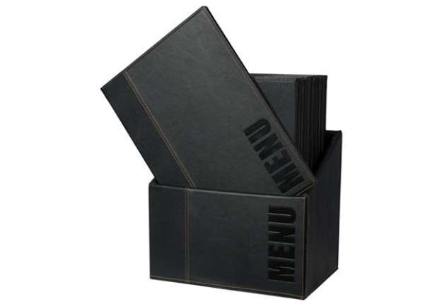 Immagine di Menu Box Trendy - 20 portamenù - nero - Securit