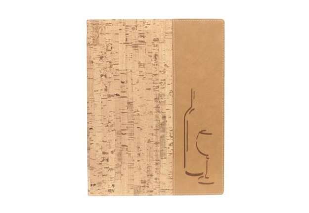 Immagine di Carta dei vini Design -  1 inserto doppio incluso - A4 - 24 x 34 cm - sughero - Securit